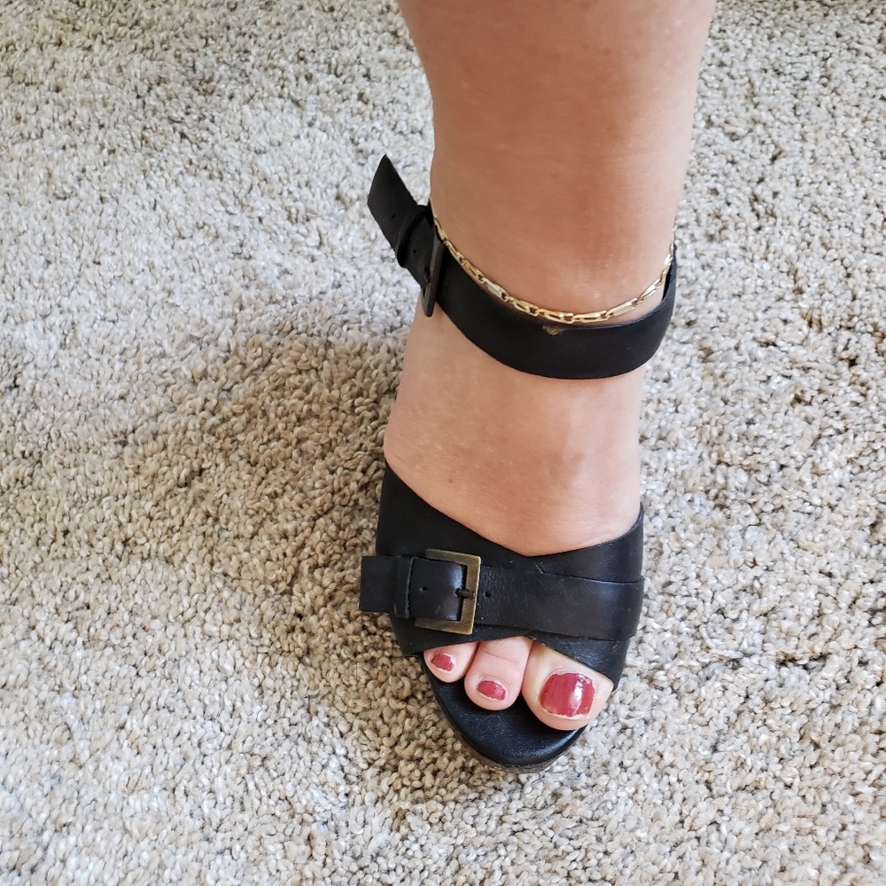 Black summer heels